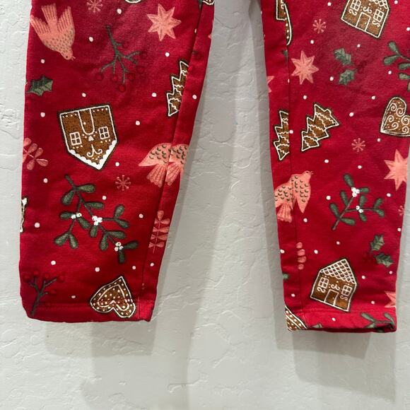 Lindex Red Christmas Gingerbread Cozy Leggings - Picture 4 of 7
